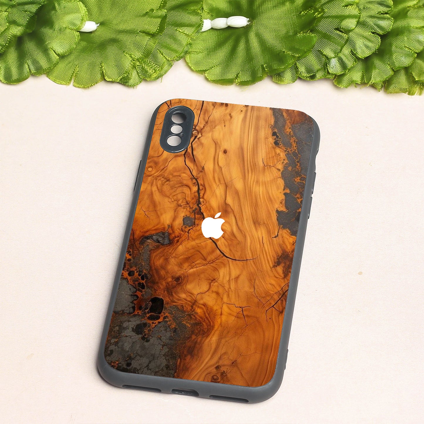 Lava Oak metal back case for Apple Iphone X/XS