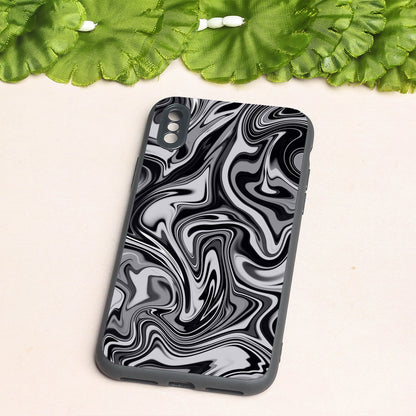 Blackout Marble metal back case for Apple Iphone X/XS