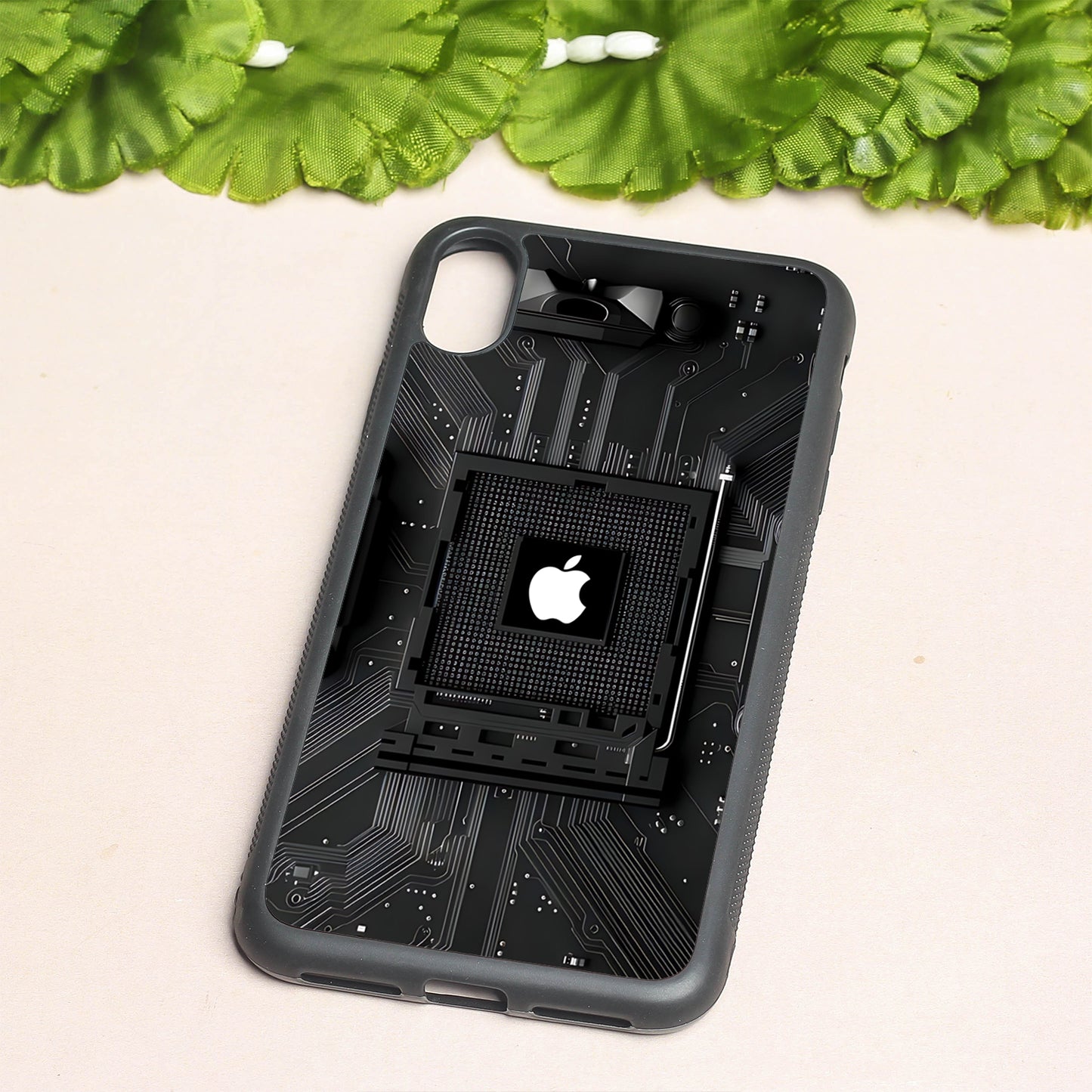 Microchip metal back case for Apple Iphone Xs Max