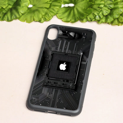 Microchip metal back case for Apple Iphone Xs Max