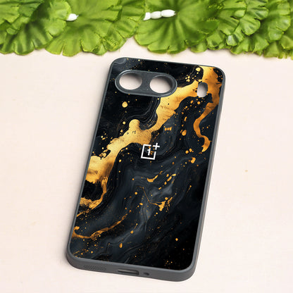 Black Gold Blaze  metal back case for Oneplus Nord 4