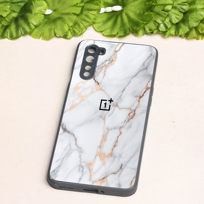 Copper Luxe Marble metal back case for Oneplus Nord