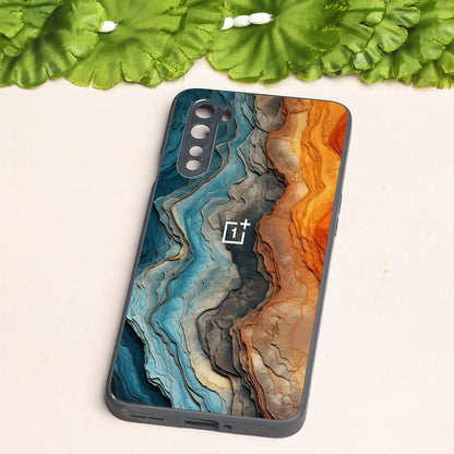 Layered Marble metal back case for Oneplus Nord
