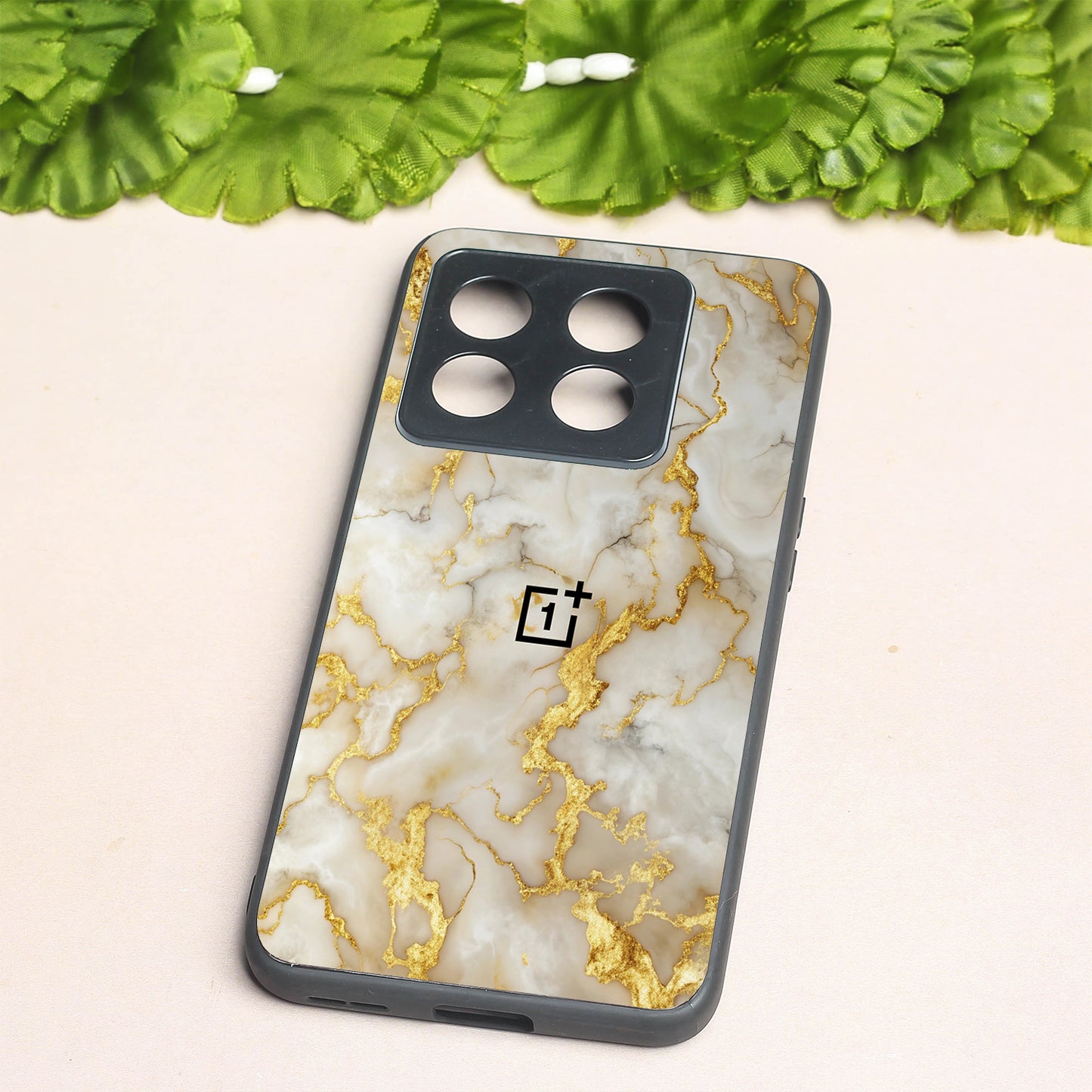 Gold Vein Glory metal back case for Oneplus 10T