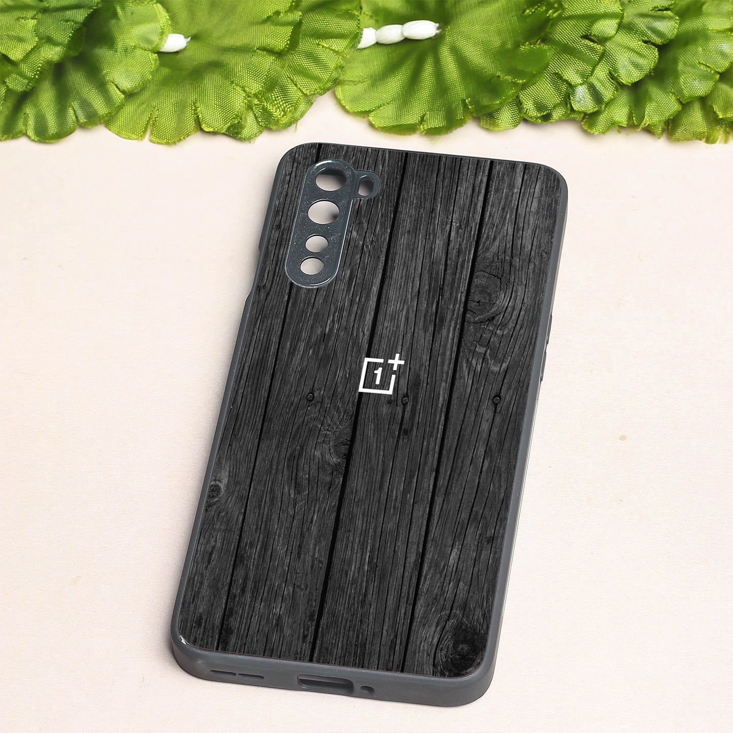 Dark Wood metal back case for Oneplus Nord