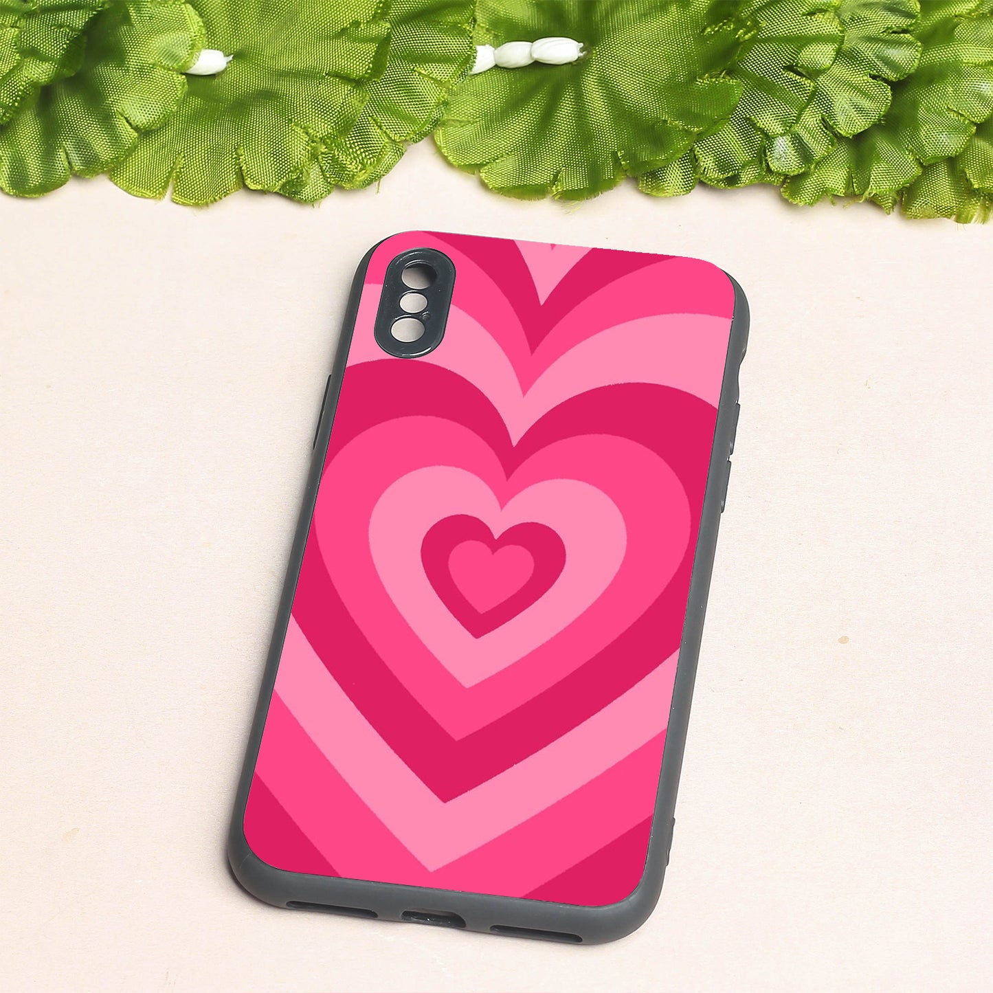 Retro Love metal back case for Apple Iphone X/XS