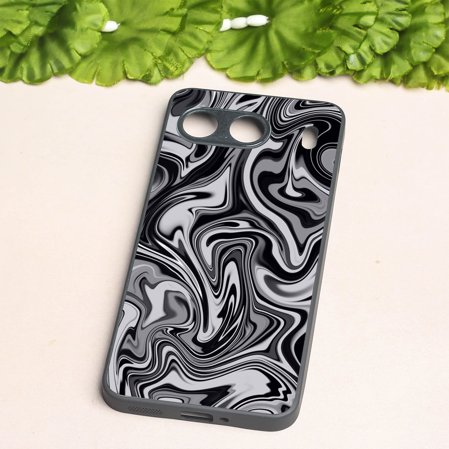 Blackout Marble metal back case for Oneplus Nord 4