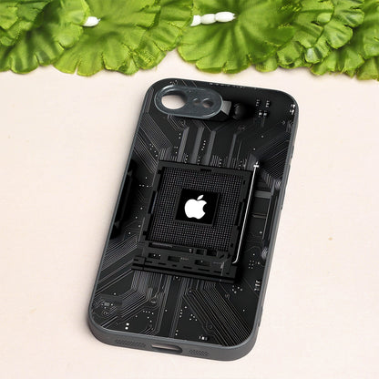 Microchip metal back case for Apple Iphone 16e