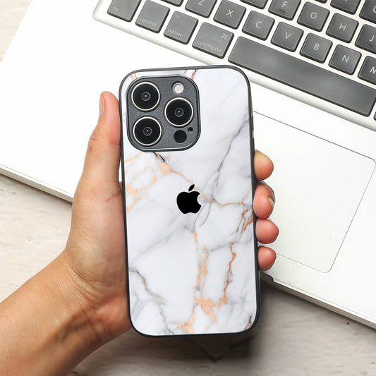 Copper Luxe Marble metal back case for Apple Iphone 13 Pro Max