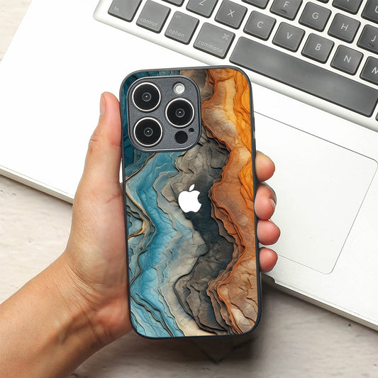 Layered Marble metal back case for Apple Iphone 14 Pro Max