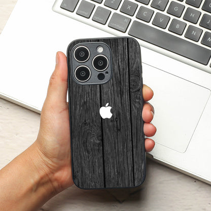 Dark Wood metal back case for Apple Iphone 11 Pro