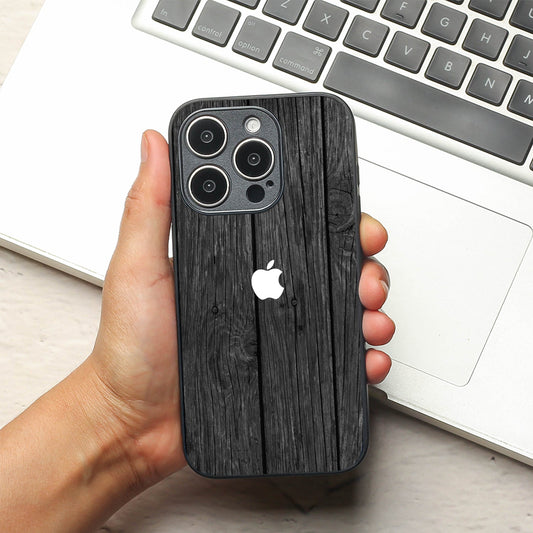Dark Wood metal back case for Apple Iphone 13 Pro Max