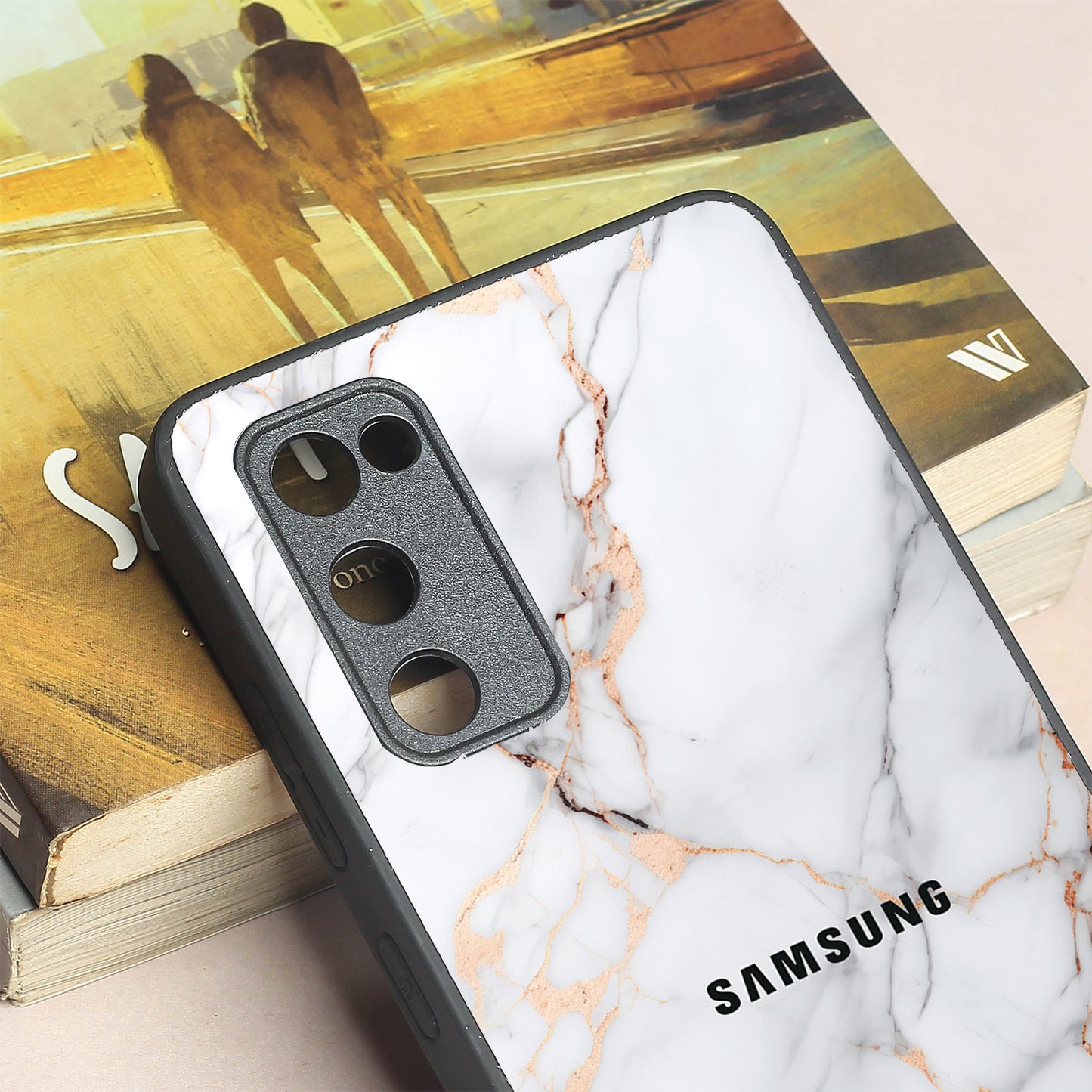 Copper Luxe Marble metal back case for Samsung S20 FE