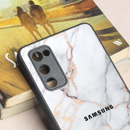 Copper Luxe Marble metal back case for Samsung S20 FE