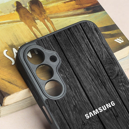 Dark Wood metal back case for Samsung A16