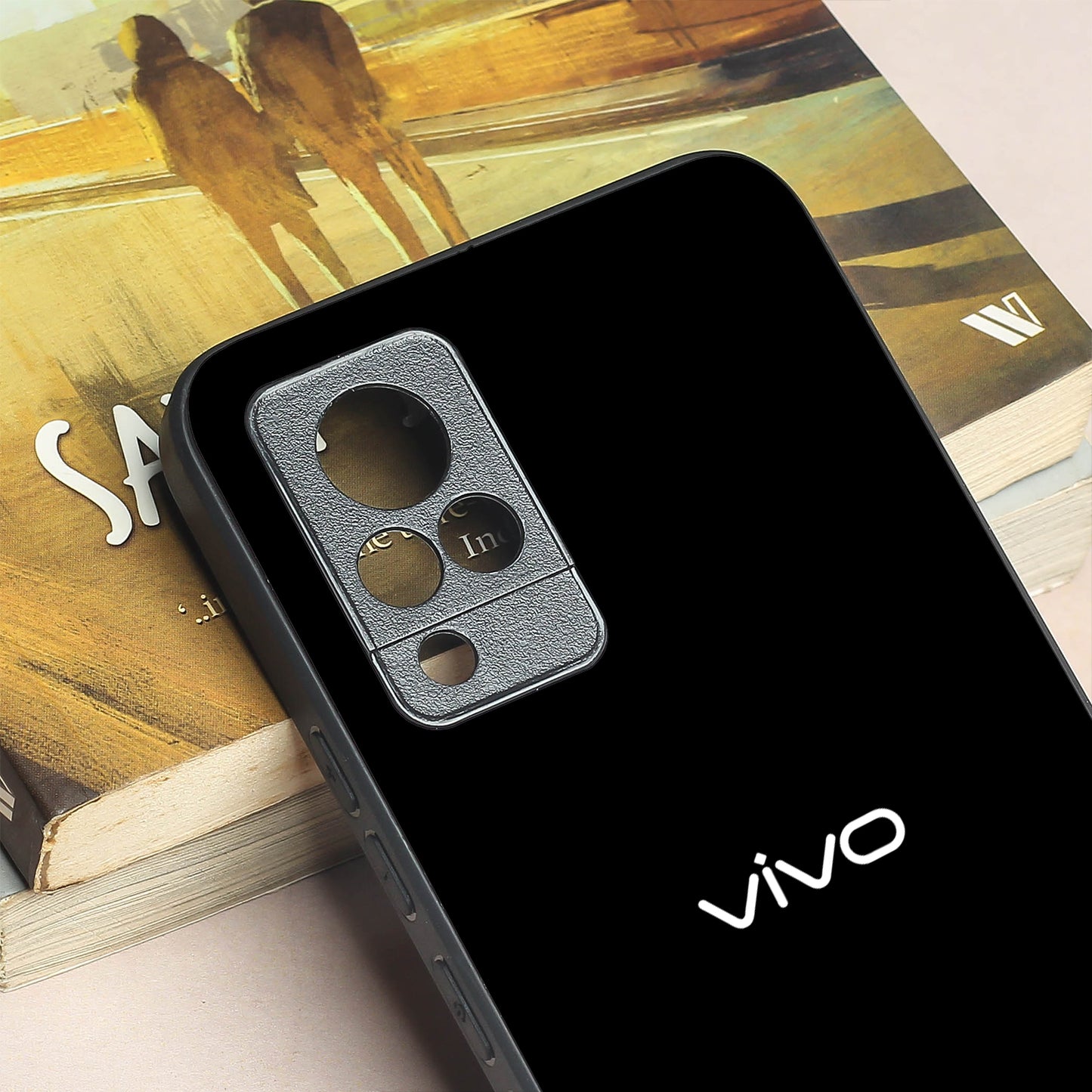 Black metal back case for Vivo V21