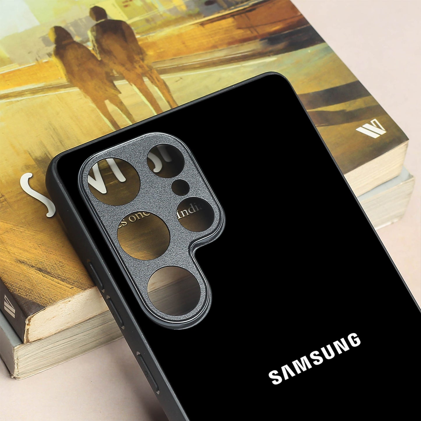 Black metal back case for Samsung S25 Ultra