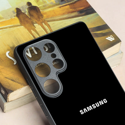 Black metal back case for Samsung S25 Ultra