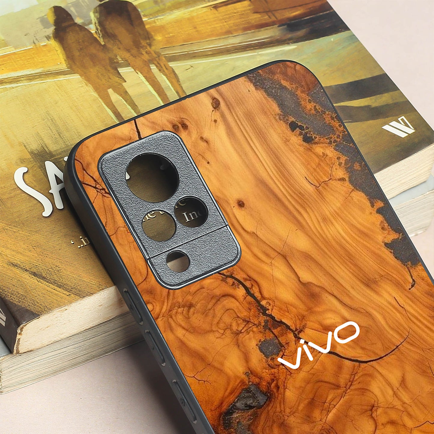 Lava Oak metal back case for Vivo V21
