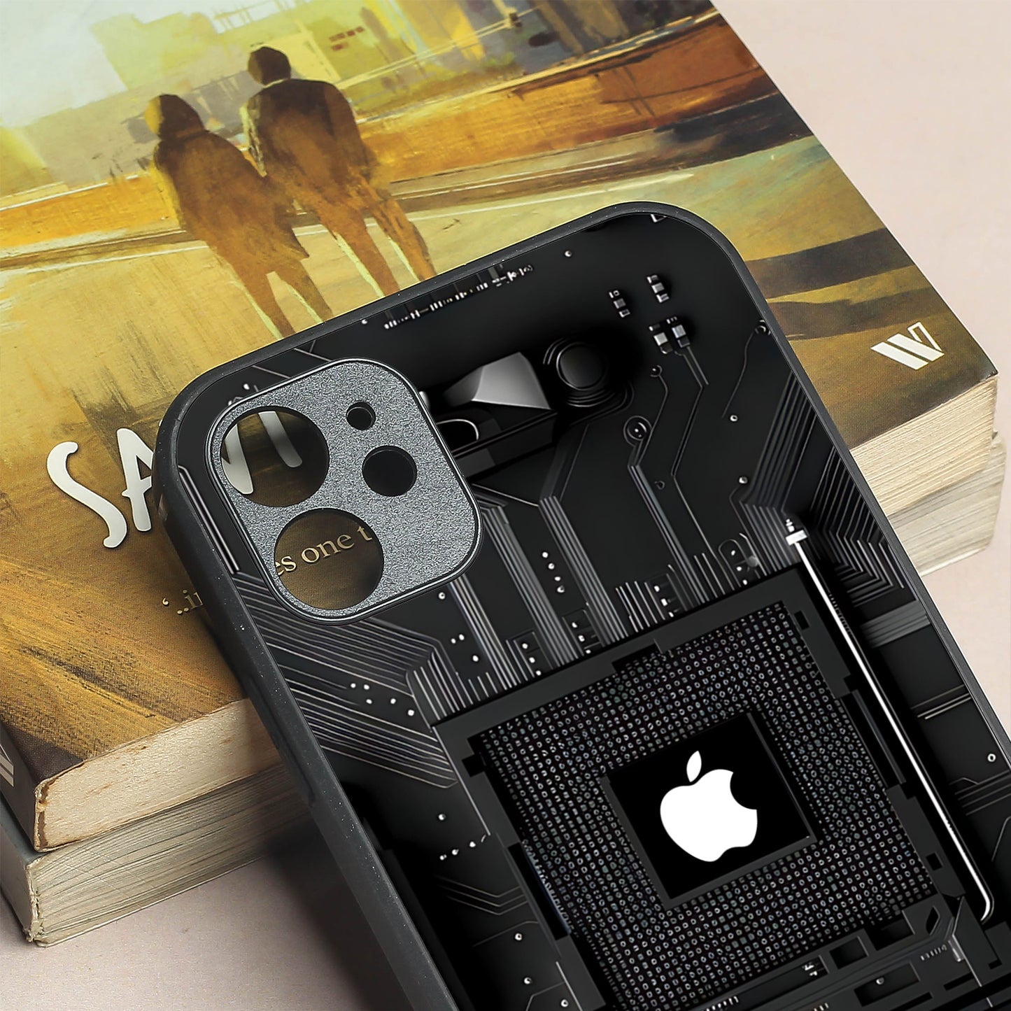 Microchip metal back case for Apple Iphone 11