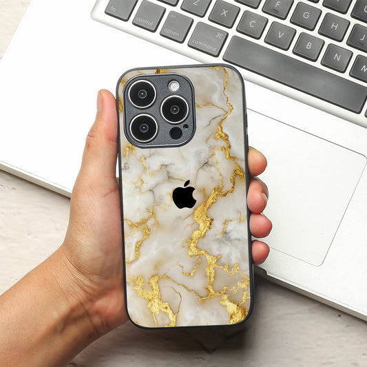Gold Vein Glory metal back case for Apple Iphone 13 Pro Max