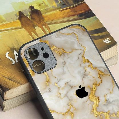 Gold Vein Glory metal back case for Apple Iphone 12
