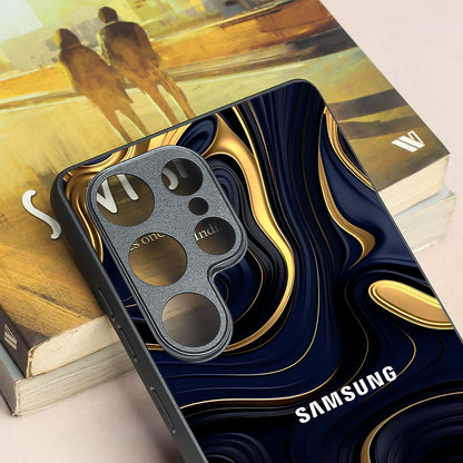 Noir Gold metal back case for Samsung S25 Ultra