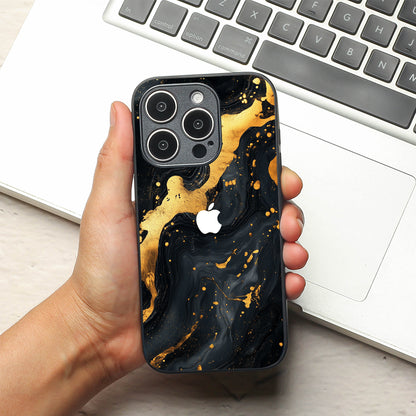 Black Gold Blaze metal back case for Apple Iphone 11 Pro