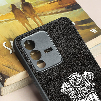 Black Satyamev Jayate metal back case for Vivo V23