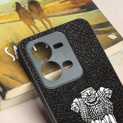 Black Satyamev Jayate metal back case for Vivo V25
