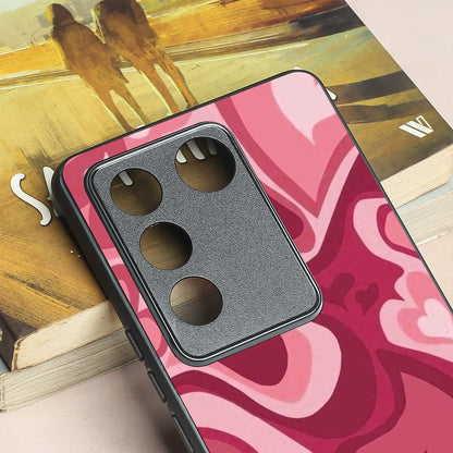 Valentine Wave Marble metal back case for Vivo V27