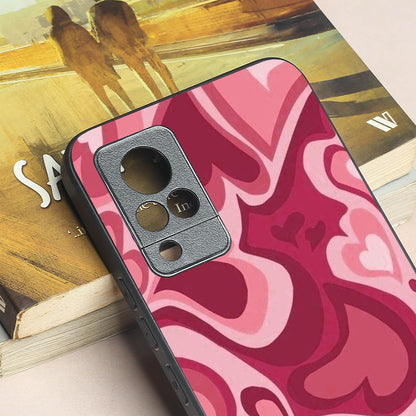 Valentine Wave Marble metal back case for Vivo V21