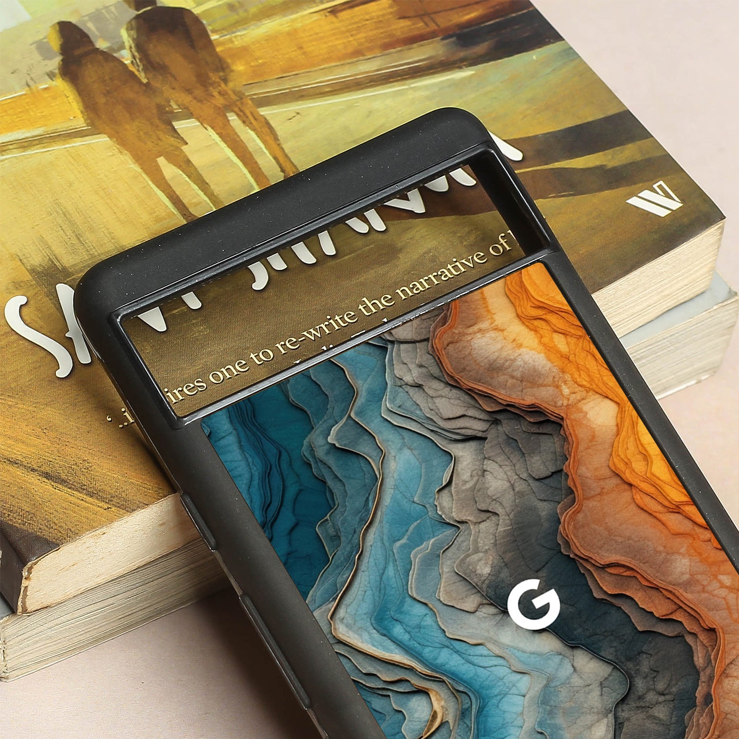 Layered Marble metal back case for Google Pixel 6a