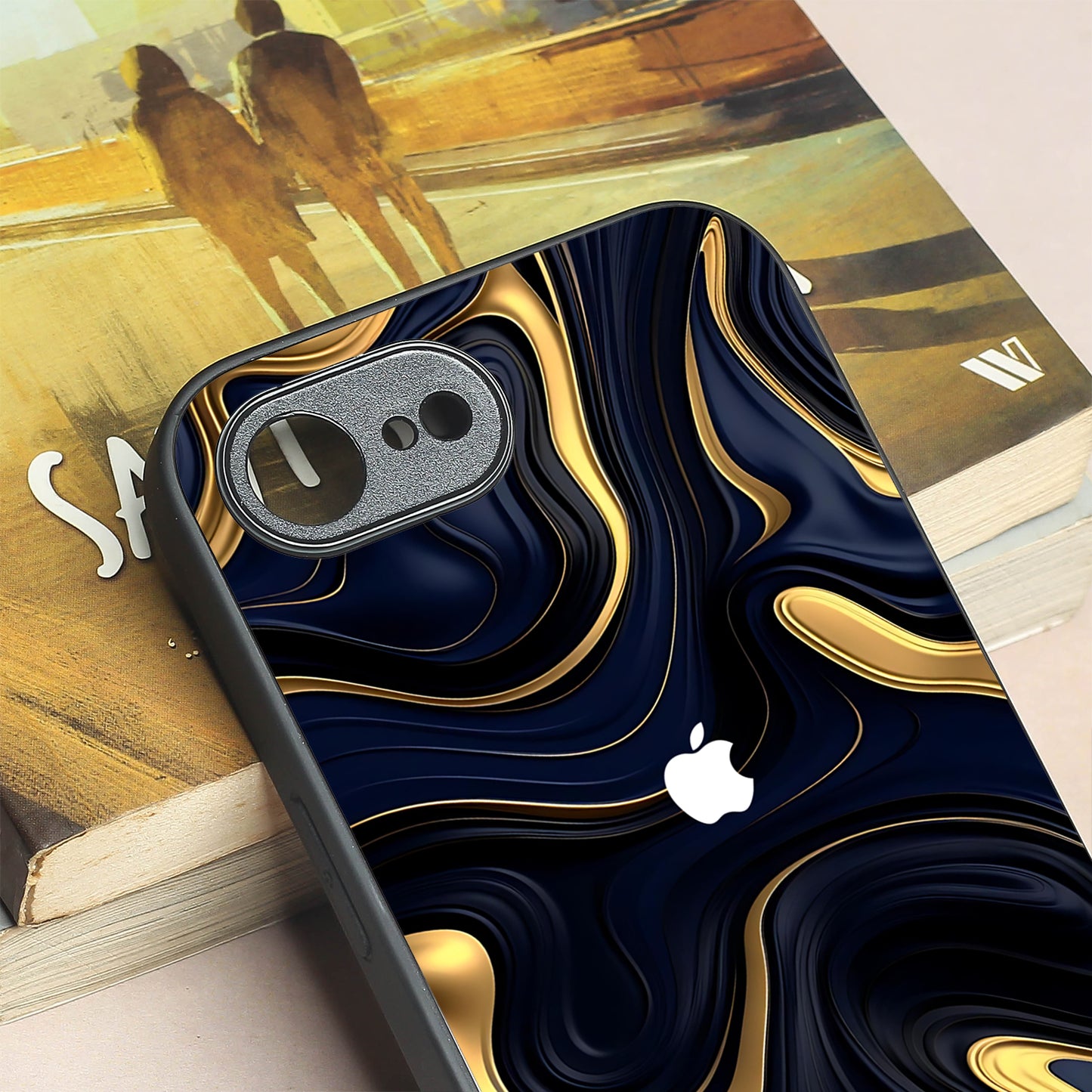 Noir Gold metal back case for Apple Iphone 16e