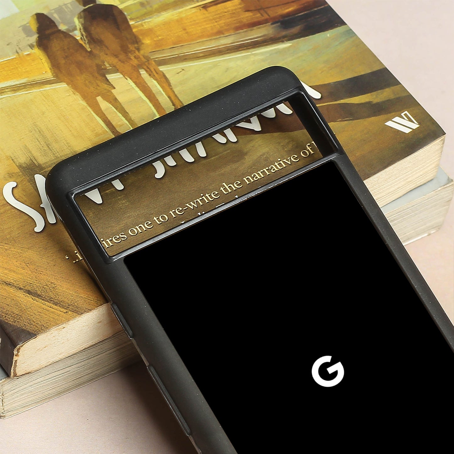 Black metal back case for Google Pixel 6a