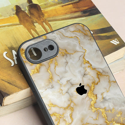 Gold Vein Glory metal back case for Apple Iphone 16e