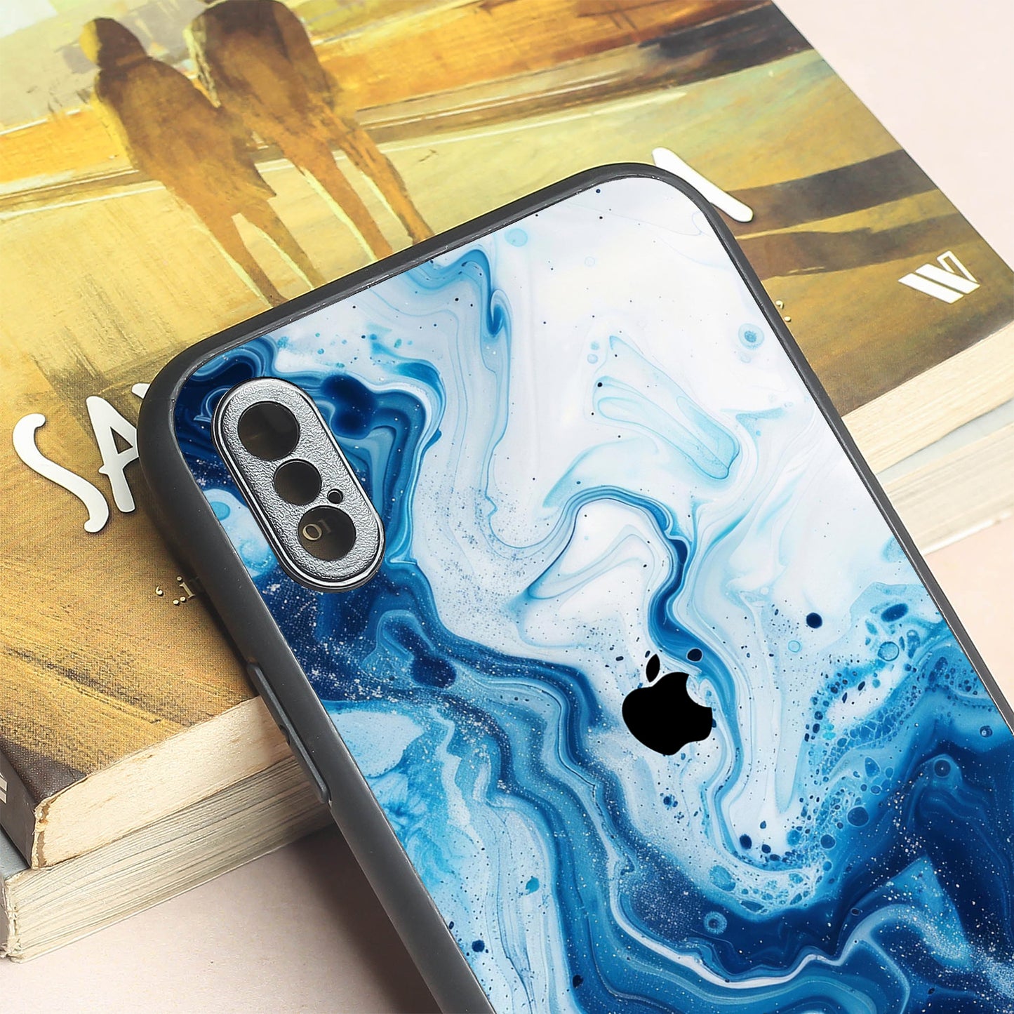 Neptune Swirl metal back case for Apple Iphone X/XS