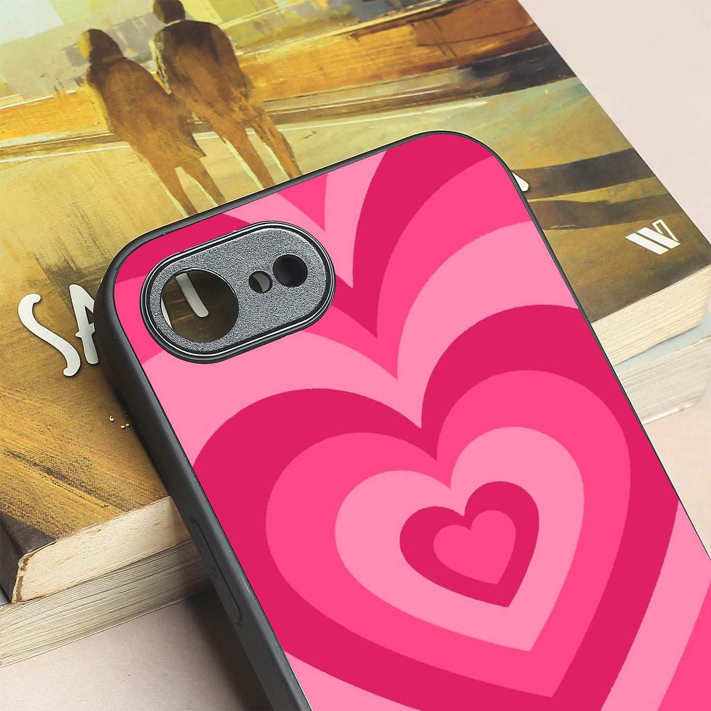 Retro Love metal back case for Apple Iphone 16e