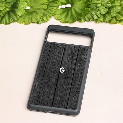 Dark Wood metal back case for Google Pixel 7a