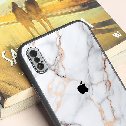Copper Luxe Marble metal back case for Apple Iphone X/XS