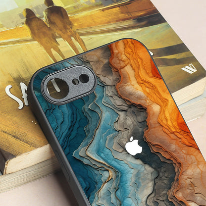 Layered Marble metal back case for Apple Iphone 16e