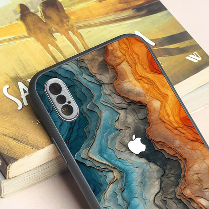 Layered Marble metal back case for Apple Iphone X/XS