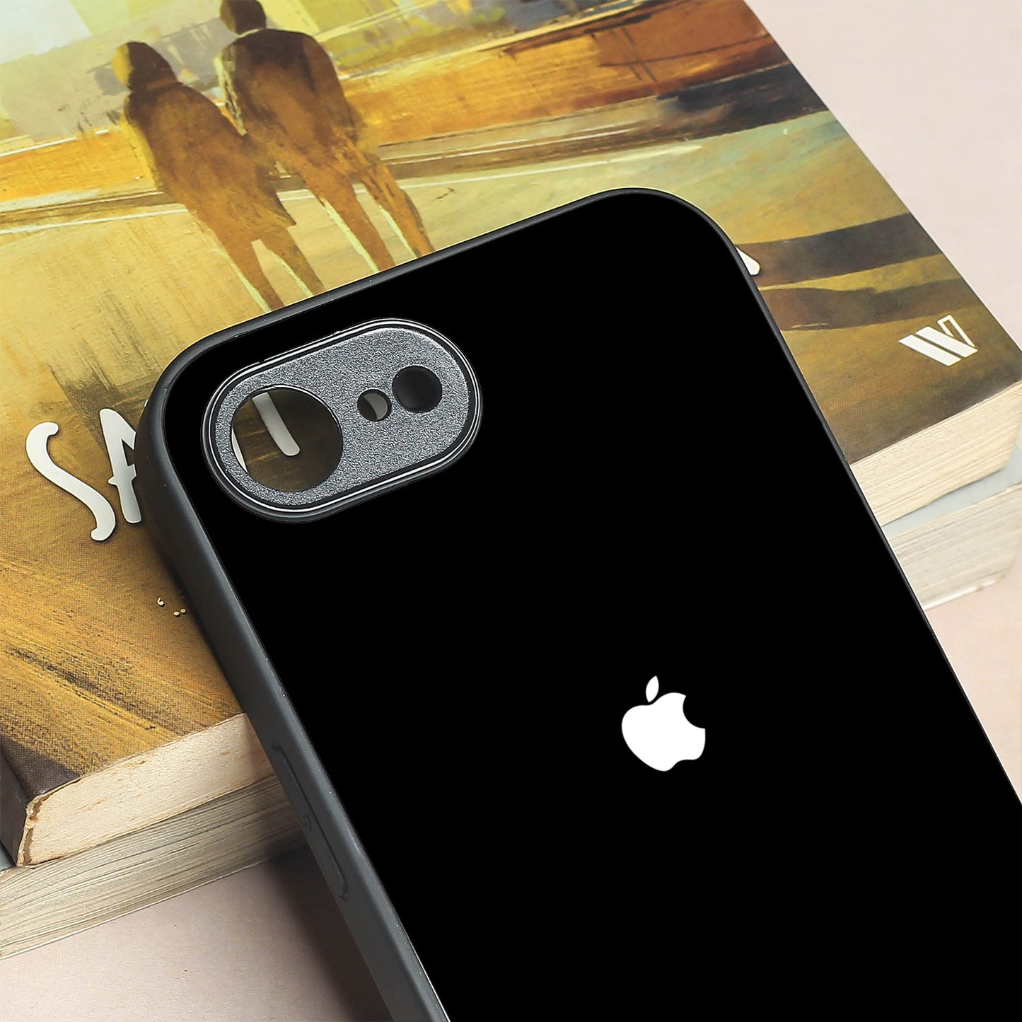 Black metal back case for Apple Iphone 16e