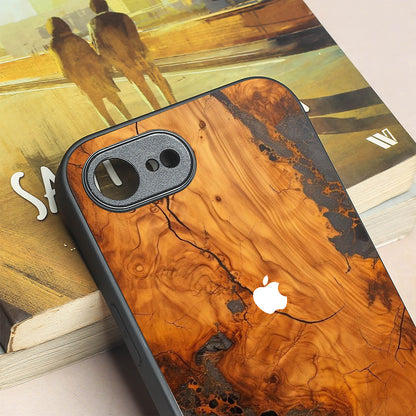 Lava Oak metal back case for Apple Iphone 16e