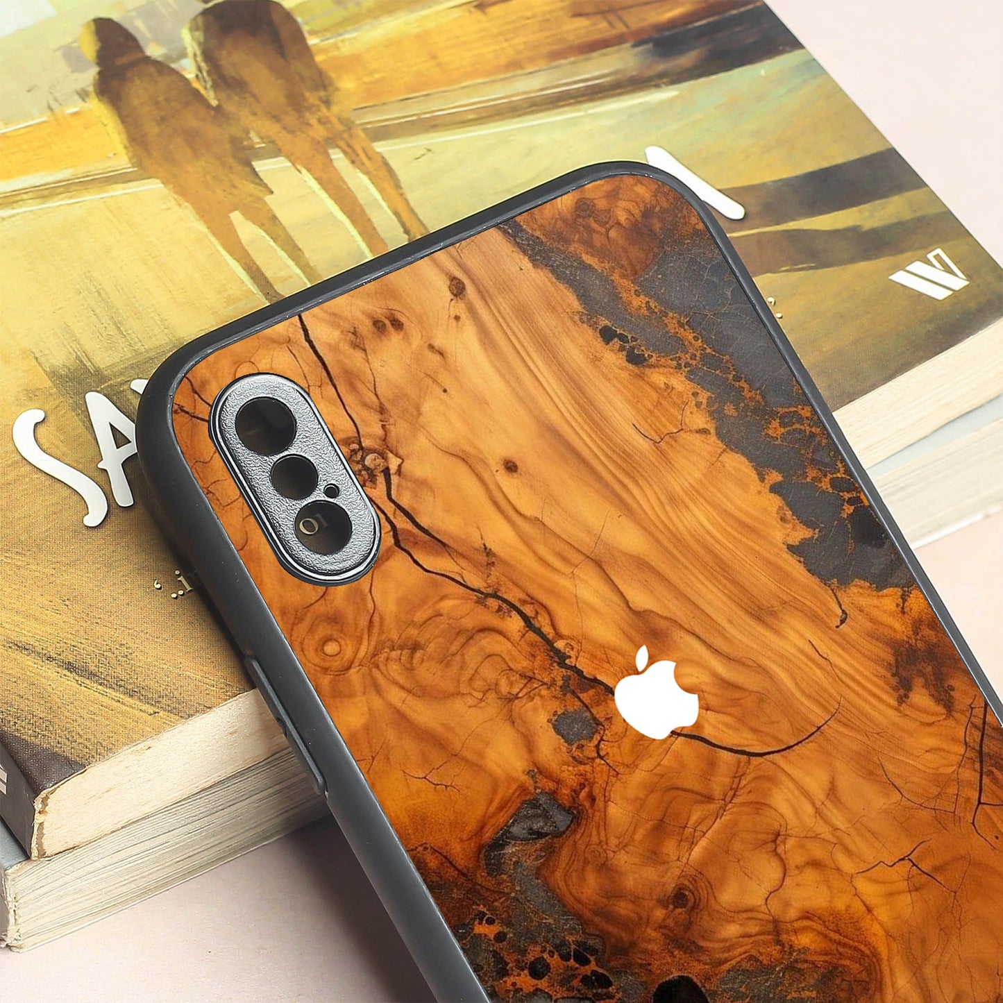 Lava Oak metal back case for Apple Iphone X/XS