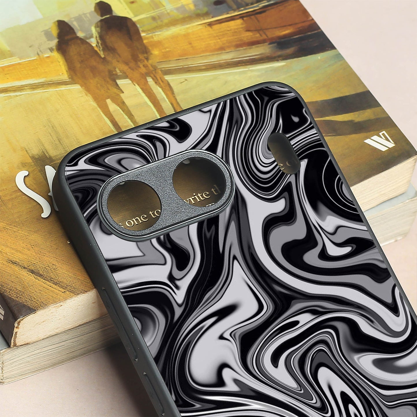 Blackout Marble metal back case for Oneplus Nord 4