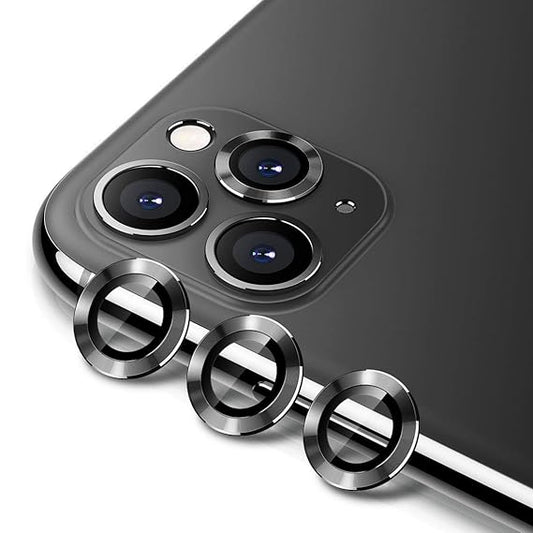 Black Metallic camera ring lens guard for Apple iphone 14 Pro - Kemarco