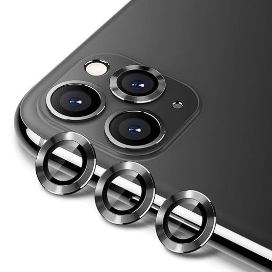 Black Metallic camera ring lens guard for Apple iphone 14 Pro Max - Kemarco
