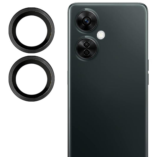 Black Metallic camera ring lens guard for Oneplus Nord Ce 3 Lite - Kemarco