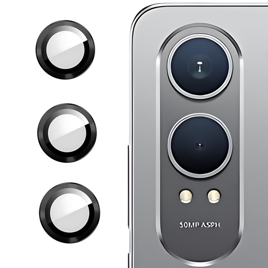Black Metallic camera ring lens guard for Oneplus Nord Ce 4 Lite - Kemarco